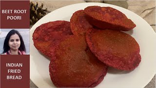 Beetroot poori - Healthy poori recipe - Beetroot Puri recipe