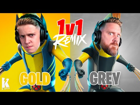 GREY vs GOLD *1v1 REMIX Challenge* in Fortnite!