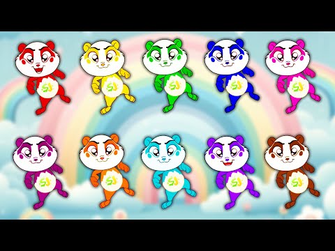 🌈🐼 Rainbow Pandas: 10 Colorful Adventures - Finger Family & Nursery Rhymes for Kids