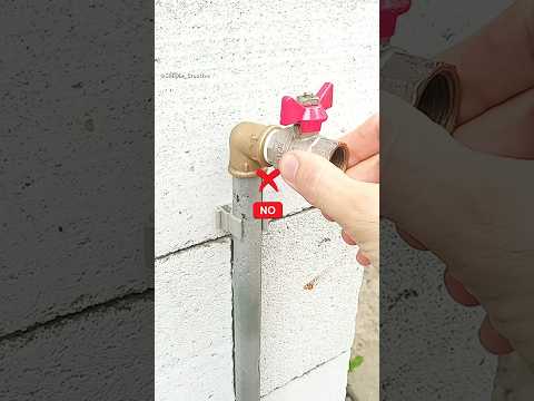 Plumbing tips and tricks. How to securely attach a pipe with a tap to the wall #shorts #diy #tips