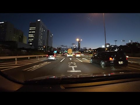 【N-WGN車載】平日夜の首都高ドライブ（海ほたるPA・大黒PA）