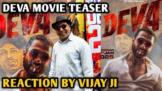 Deva Movie Teaser Reaction | By Vijay Ji | Shahid Kapoor | Pooja Hegde | Roshan Andrews