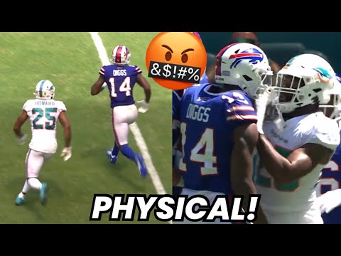 Stefon Diggs Vs Xavien Howard FIGHT 🤬 & Matchup! (WR Vs CB) 2022 Bills Vs Dolphins Highlights