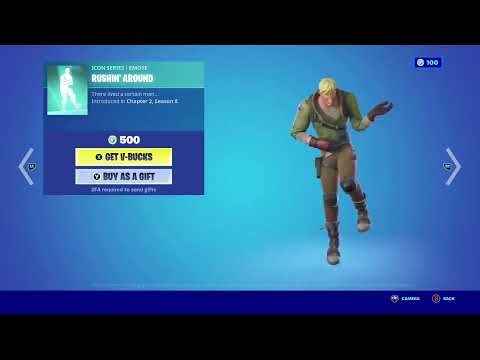 (rushing around fortnite emote is back)