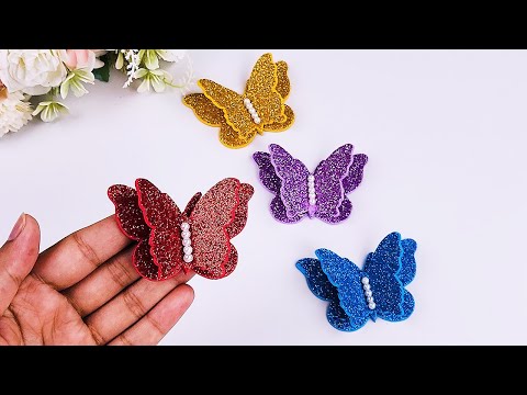 How to make a butterfly with glitter foam sheets (Eva) 🦋