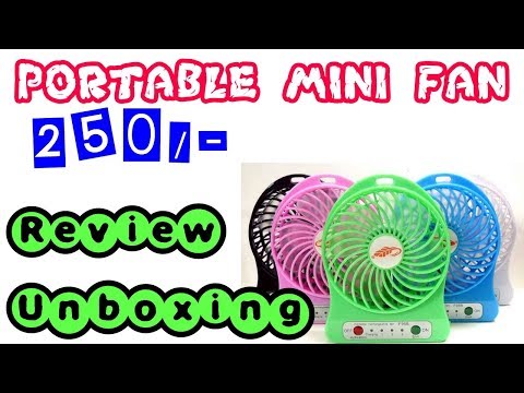 Portable Mini Fan - Under ₹250 - Unboxing & Review In Hindi (Latest Gadgets)