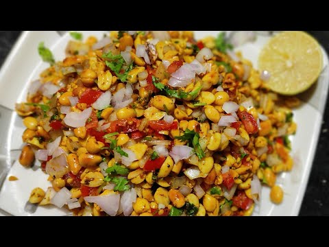 simple peanut masala chat|kids evening healthy snack on