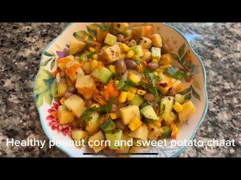 Healthy and Tasty Peanut, Corn, and Sweet Potato Sundal/ Chaat