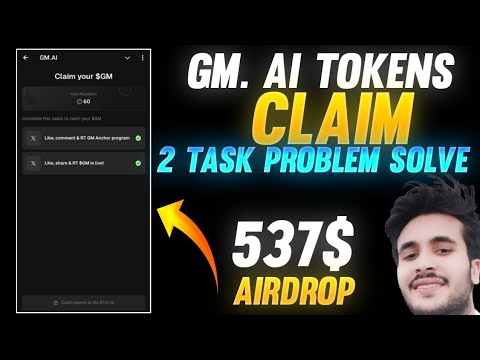 GM.AI Tokens Claim 537$ Profit 🔥 | GM.Ai Airdrop 2 Task Complete Solution | GM.Ai Listing OKX