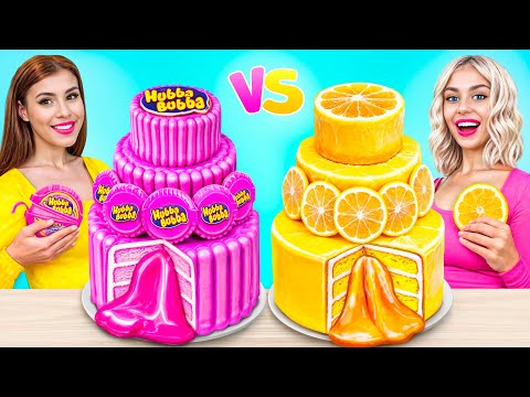 Cake Decorating Challenge! Who Decorates Better Food Challenge by Yummy Jelly