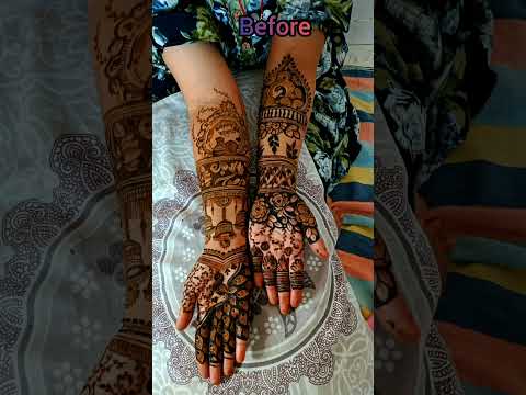 मेहंदी का डिजाइन लगाने के बाद#trending#ytshorts #siyara#viralshort#bridalmehndidesign#dulhanmehndi