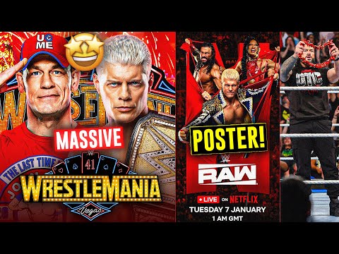 MASSIVE John Cena Vs Cody Rhodes At WrestleMania 😱! New Netflix Poster | Tribal Chief TITLE | WWE