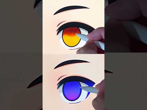 Easy Colouring Anime Eyes 👀 How to draw with Procreate #digitalart #animeart #drawing