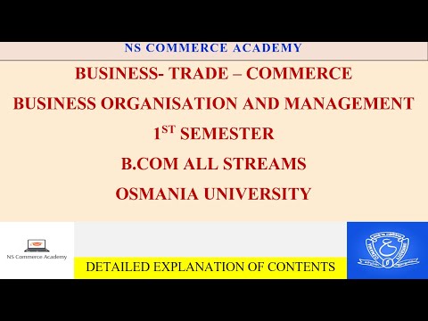 BUSINESS-TRADE-COMMERCE - BOM - 1ST SEMESTER - B.COM ALL STREAMS - OU