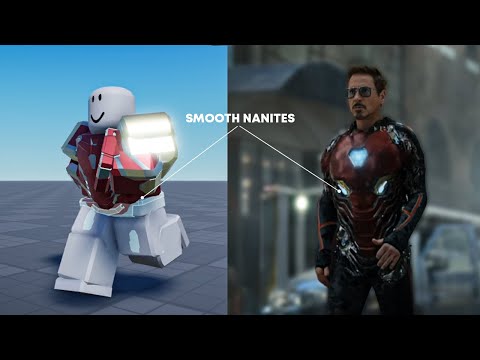 A Movie Accurate Nanotech Iron Man Suit in Roblox