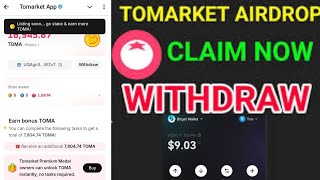 TOMA Token Claim | TOMA Withdraw | Tomarket Airdrop Update | Tomarket Token Received Bitget Wallet