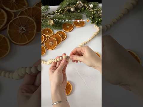 How to make a christmas garland🍊 easy DIY