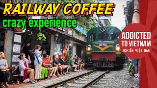 Vietnam's Craziest RAILWAY COFFEE - I've never been so close to a train