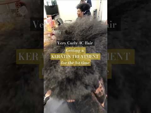 Getting a Keratin treatment for the 1st time•4C hair #gkhair #keratintreatment #4chair