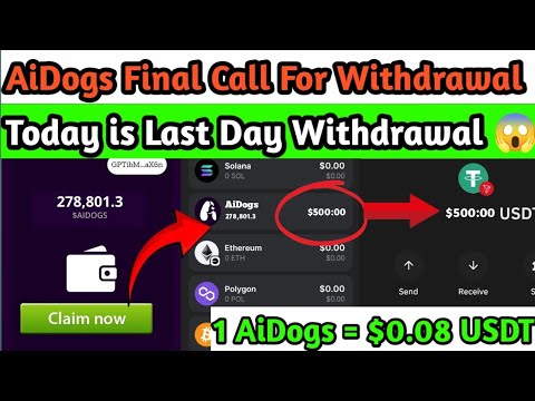 "How to Withdraw AiDogs Airdrop Tokens | Listing Date, Exchange Details & Token Price"