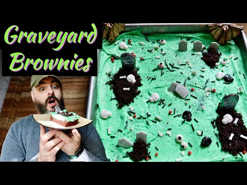 My Spooktacular Graveyard Brownies