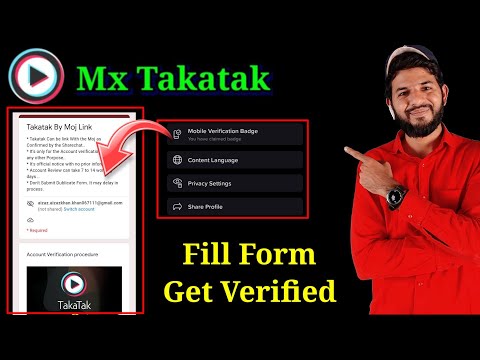 MX Takatak by moj mobile verification badge | MX Takatak verification form fill up |Comment disable