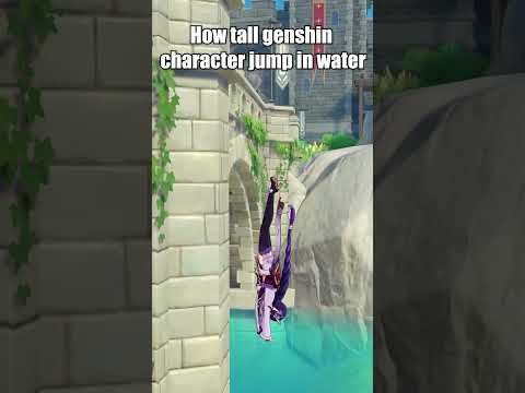 How Different Height Characters Jump in Water | Genshin Impact