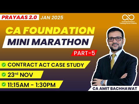 Lec 5: Contract Act Case Study Part-5 | CA Foundation Mini Marathon | Jan 25 | CA Amit Bachhawat