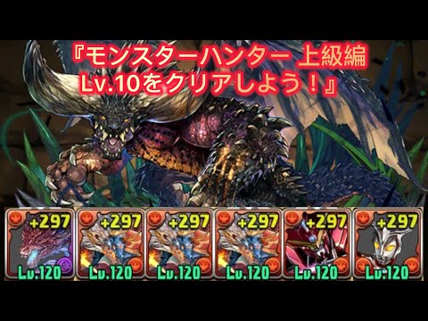 『モンスターハンター 上級編　Lv.10をクリアしよう』周回編成 【パズドラ】【Puzzle & Dragons】