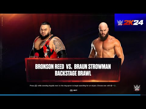 WWE Backstage Brawl | Bronson Reed vs Braun Strowman | WWE2K24 Games | Neon Nights Gamer