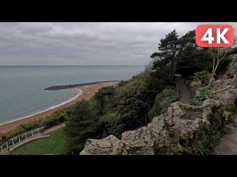 4K Coastal Walk in Folkestone 🌊 Peaceful Seaside Stroll with Ocean Views and Ambient Sounds