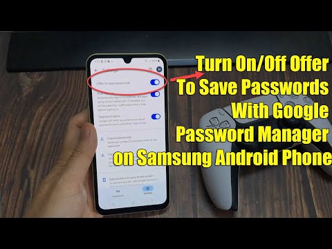 How to Turn On/Off Offer To Save Passwords With Google Password Manager on Samsung Android Phone