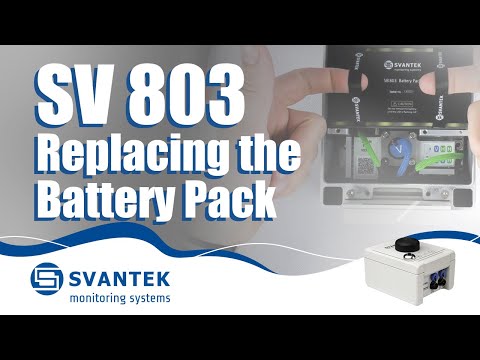 Wireless Vibration Monitor | SV 803 | SVANTEK - Replacing the battery pack