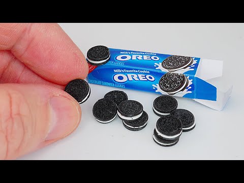 DIY Realistic Miniature Oreo cookies | DollHouse mew oreo Crafts Tutorial.