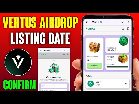 📌VERTUS TOKEN AIRDROP🔗27 DECEMBER🚨VERT=$0.80💯RATIO=1:1🔥VERT LISTING&CLAIM!BINANCE/BYBIT☑️#blum#major