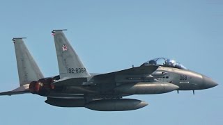 築城基地　F-15イーグル　アフターバーナー＆ハイレートクライム