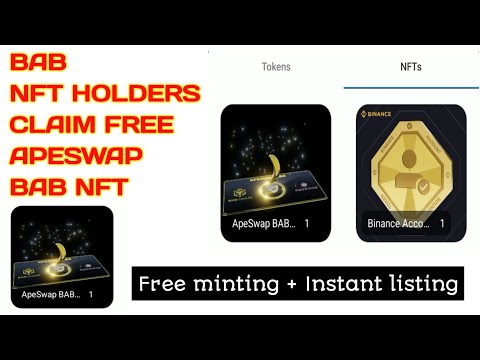 Binance Account Bound Token (BAB) Holders Claim/Mint Free ApeSwap BAB NFT || Binance BAB NFT