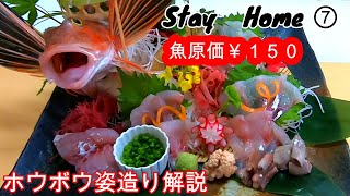 【Stay Home】150円のホウボウで姿造り　家で一緒にやってみよう