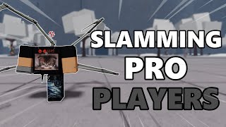 Slamming PRO PLAYERS with CHILD EMPEROR in The Strongest Battlegrounds