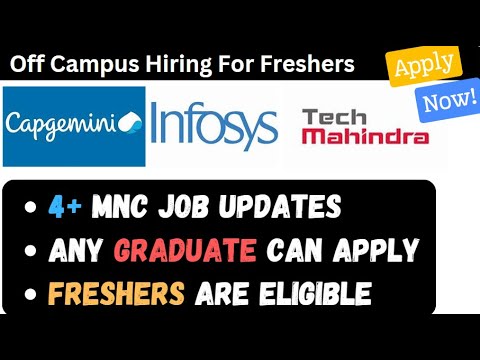 New Job Opportunities: Capgemini, Infosys, Tech Mahindra & Top MNCs | Job Updates 2024 |