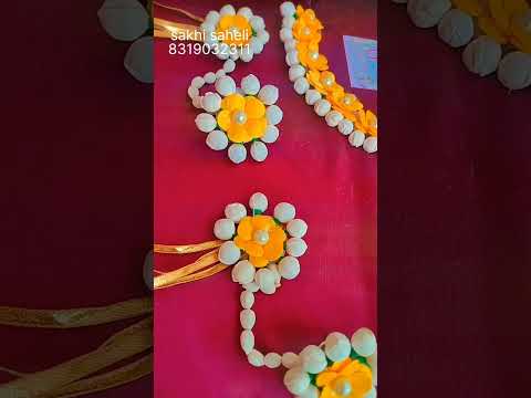 flower jewellery ,haldi jewellery,#shorts#handmadejewelry #flowers  #shortvideo #shortfeed