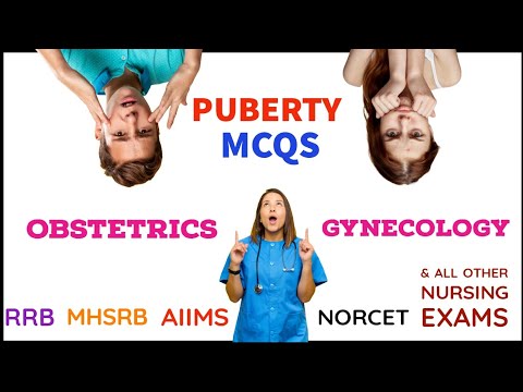 Puberty mhsrb obstetrics and gynecology MCQ with answers for staff nurse exam