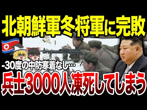 【ゆっくり解説】北朝鮮軍-30℃の極寒ロシアで防寒着支給されず3000人が凍死してしまう！