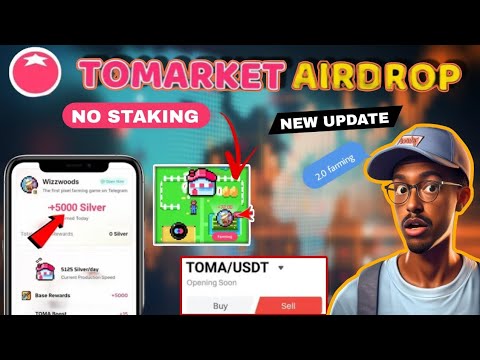 Tomarket Farming Pool 2.0 No Staking| Earn Silver Coins for Wizzwoods |Tomarket Airdrop Big Update