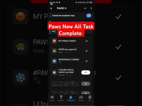 Paws New All Task Complete #pawsnewtaskcomplete #pawsnewupdate #pawsairdrop