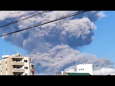 Japanese VOLCANO Sakurajima has Awakened! The Sakurajima eruption, Kagoshima, Kyushu, Japan