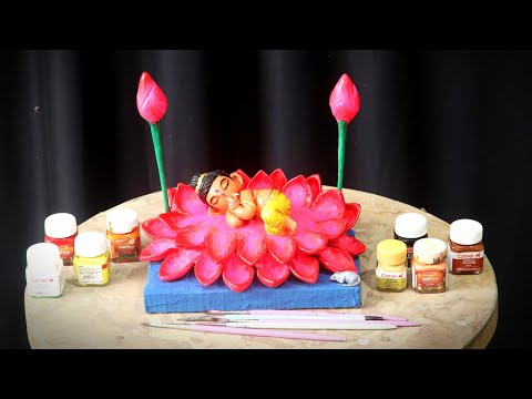 Baby Ganesha murti making and coloring with clay | PART 2 | clay art