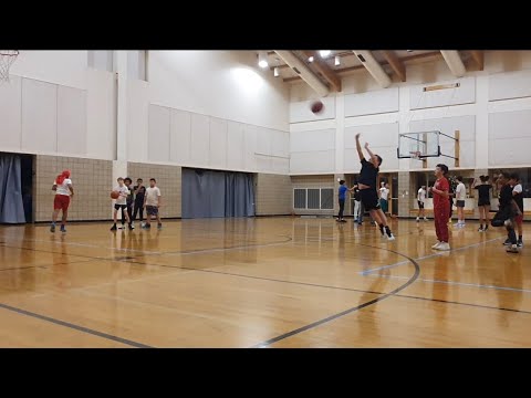 Basketball practice battle of jumpshots and 3-pointers and shooting and being fast #teampractice