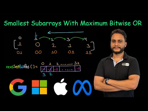 Smallest Subarrays With Maximum Bitwise OR | Leetcode 2411