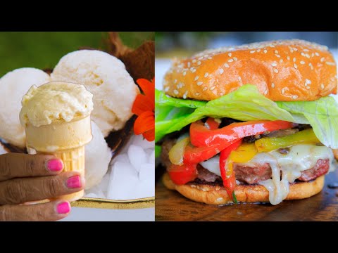 AMAZING Homemade Coconut Ice Cream | TASTY Pepper & Mushroom Burgers